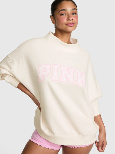 Oversized Mock-Neck Sweatshirt