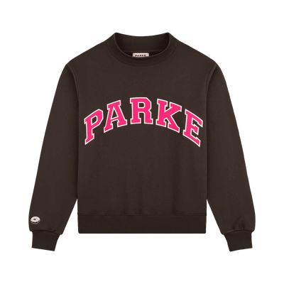 Espresso and Pink Heritage Pullover