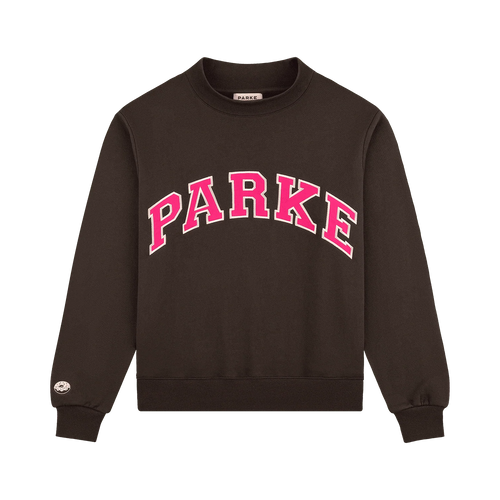 Espresso and Pink Heritage Pullover