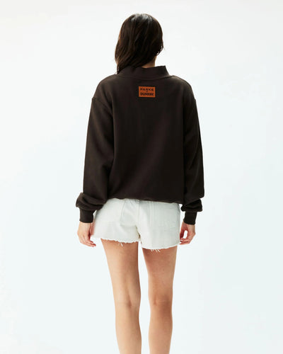 Espresso and Pink Heritage Pullover
