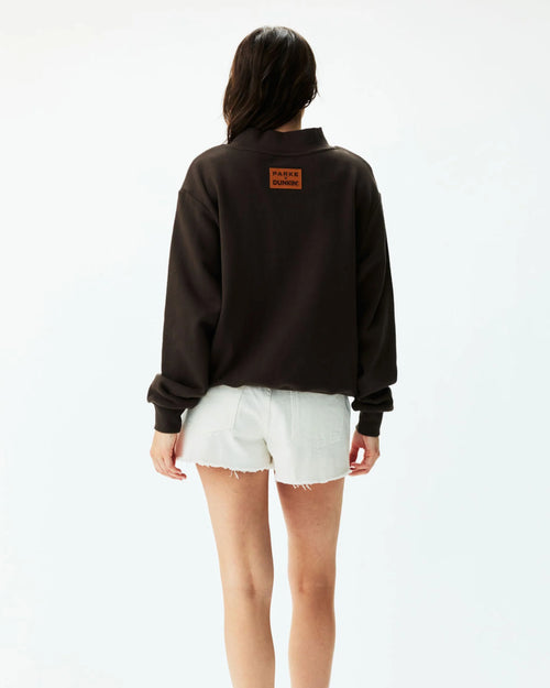 Espresso and Pink Heritage Pullover