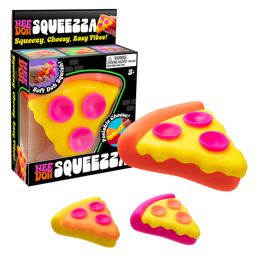 Squeezza Pizza Squishy Toy Yellow Crust Orange Cheese