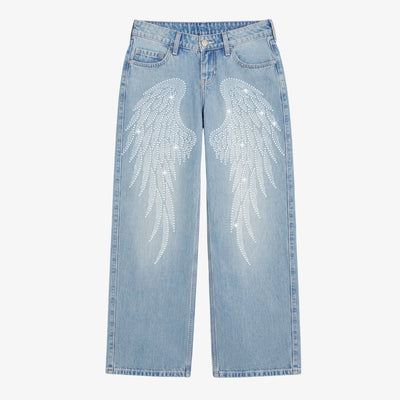 Angel Rhinestone Jean