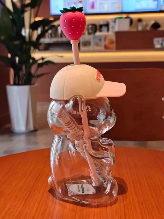 2026 New Bearista Bear Cup Tumblers Strawberry Topper Baseball cap