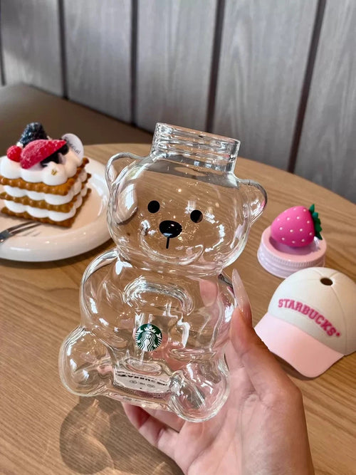 2026 New Bearista Bear Cup Tumblers Strawberry Topper Baseball cap