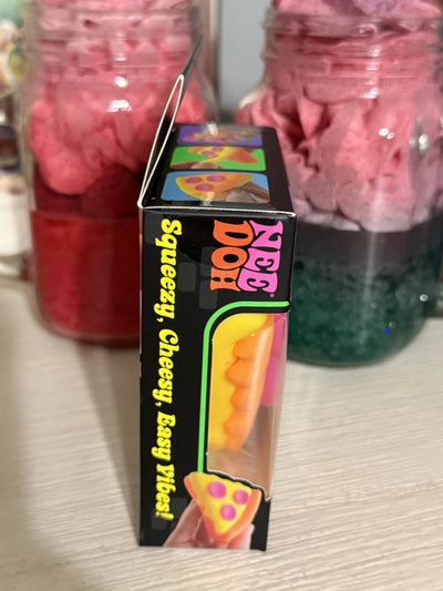 Squeezza Pizza Squishy Toy Yellow Crust Orange Cheese